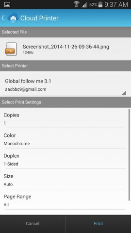 Cloud Print — Canon, Epson, HP — скриншот 5
