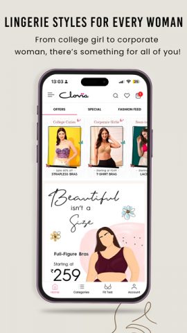 Clovia — Lingerie Shopping App для Android — скриншот 2