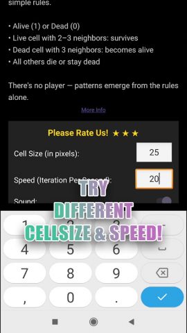 Conway’s Game Of Life для Android — скриншот 4
