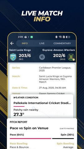 Cric Commentary — Live Line для Android — скриншот 4