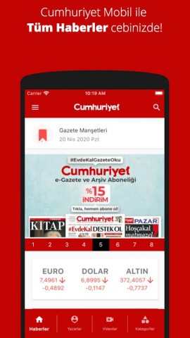 Cumhuriyet для Android — скриншот 1