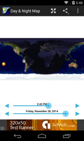 Day & Night Map для Android — скриншот 1