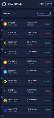 Dex-Trade для iOS — скриншот 3