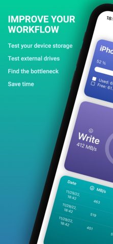Disk Test by Magic Benchmark для iOS — скриншот 1