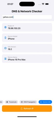 DnsChecker для iOS — скриншот 2