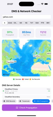 DnsChecker для iOS — скриншот 4