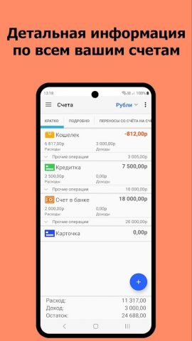 Домашняя Бухгалтерия для Android — скриншот 4