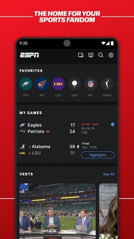 ESPN для Android — скриншот 2