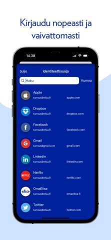 Elisa Identiteettisuoja для iOS — скриншот 4