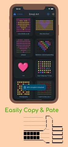 Emoji Art: Copy, Paste Designs для iOS — скриншот 2