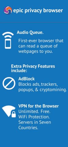 Epic Privacy Browser (w/ VPN) для iOS — скриншот 2