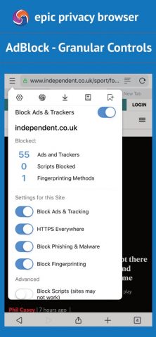 Epic Privacy Browser (w/ VPN) для iOS — скриншот 5