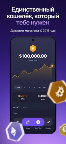 Exodus: биткоин криптокошелек для Android — скриншот 2