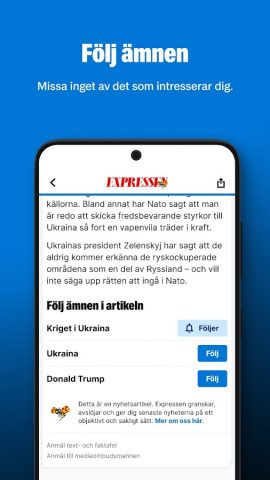 Expressen Nyheter для Android — скриншот 4