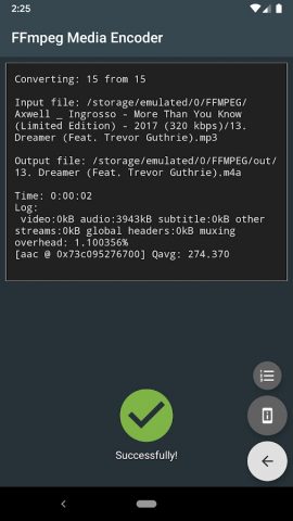 FFmpeg Медиа-кодер для Android — скриншот 4