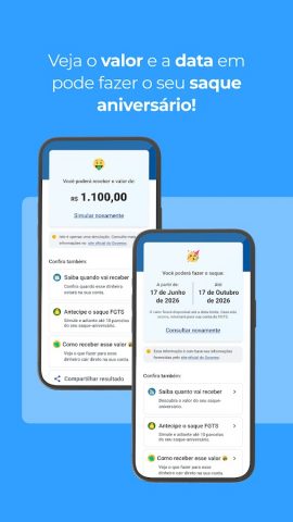 FGTS | Saque e Calendário 2026 для Android — скриншот 2
