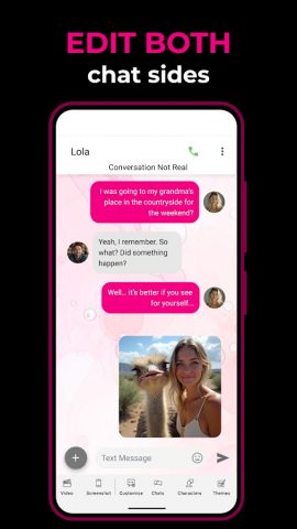 Fake Chat Text Message Creator для Android — скриншот 2