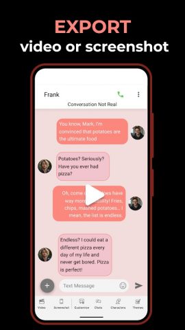 Fake Chat Text Message Creator для Android — скриншот 3