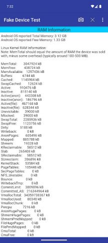 Fake Device Test для Android — скриншот 3