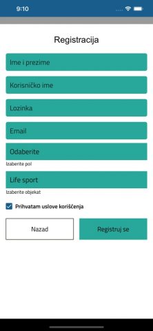 Fitnes klub Lifesport для iOS — скриншот 2
