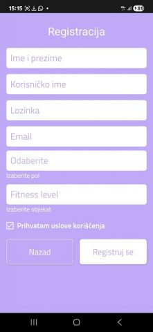 Fitness Level для Android — скриншот 2