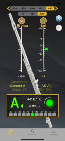 Флейта Тюнер для iOS — скриншот 1