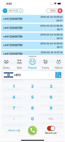 Funcall — Voice Changer & Rec для iOS — скриншот 1