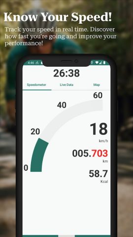 GPS Велокомпьютер для Android — скриншот 3