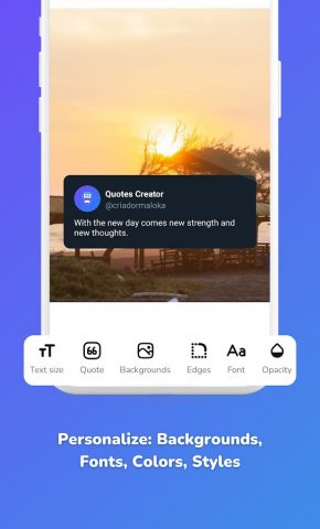 Генератор цитат и изображений для Android — скриншот 1