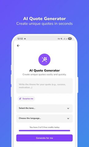 Генератор цитат и изображений для Android — скриншот 4