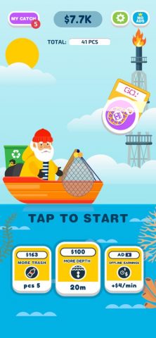 Go Green: Clean the ocean для iOS — скриншот 1