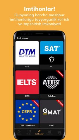 GoTest: Imtihonlar, DTM, Test для Android — скриншот 3