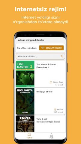 GoTest: Imtihonlar, DTM, Test для Android — скриншот 4
