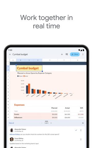 Google Таблицы — скриншот 5