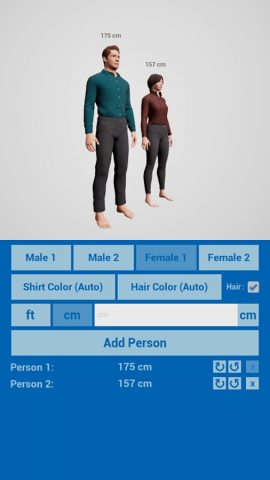Height Comparison 3D для Android — скриншот 1