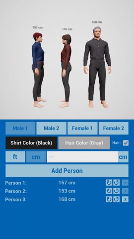 Height Comparison 3D для Android — скриншот 2