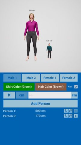 Height Comparison 3D для Android — скриншот 5