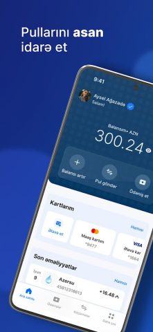 Hesab.az – Digital Wallet для Android — скриншот 2