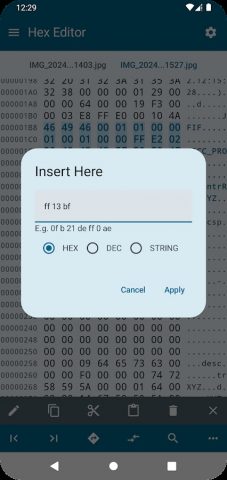 Hex Editor для Android — скриншот 2