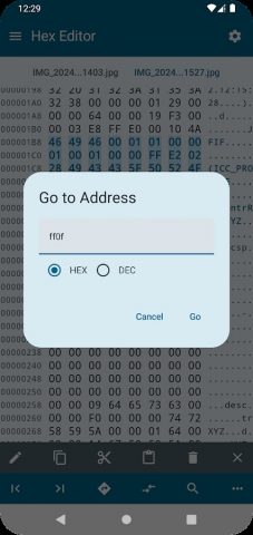 Hex Editor для Android — скриншот 3