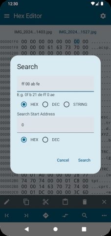 Hex Editor для Android — скриншот 5