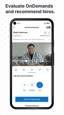 HireVue for Recruiting для Android — скриншот 1