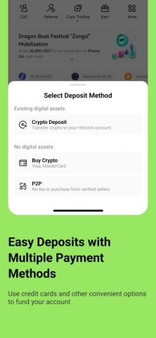 Hotcoin: Buy Bitcoin | Crypto для iOS — скриншот 3