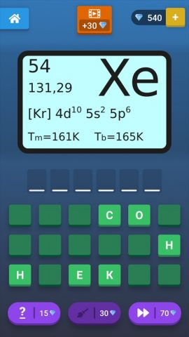Игра Химические Элементы для iOS — скриншот 5