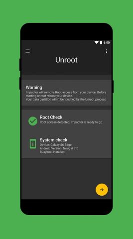 Impactor Universal Unroot для Android — скриншот 1