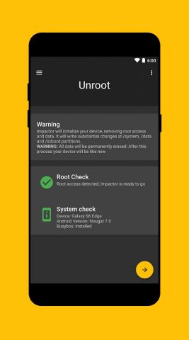 Impactor Universal Unroot для Android — скриншот 4