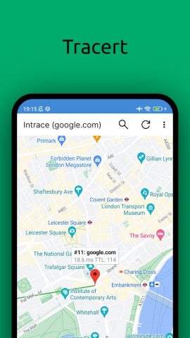 Intrace: Visual traceroute для Android — скриншот 5