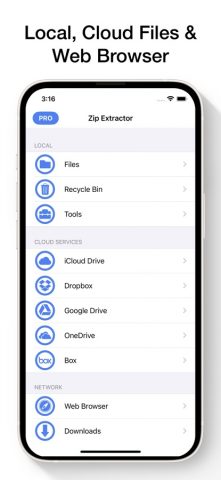 Извлекатель Zip и RAR для iOS — скриншот 1