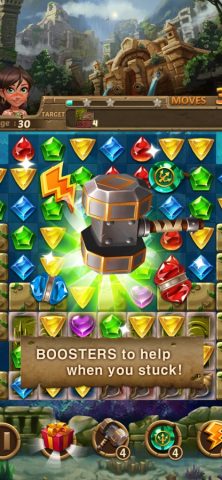 Jewels Atlantis: Puzzle game для iOS — скриншот 2
