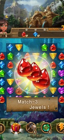 Jewels Atlantis: Puzzle game для iOS — скриншот 4